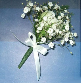 White rose buttonhole